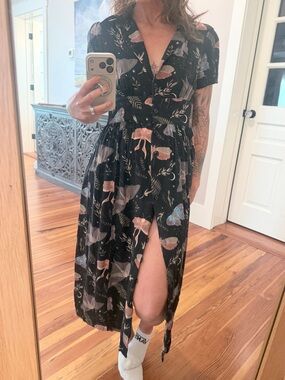 Disturbia Nightmoth Midi Shirt Dress Sz 4 ret $82 SOLD OUT